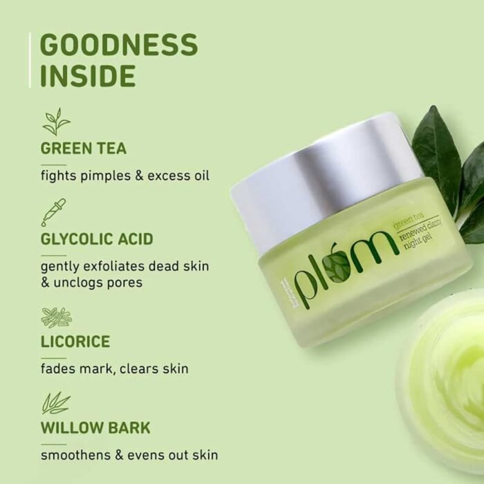 Plum Green Tea Renewed Clarity Night Gel Moisturizer - Image 4