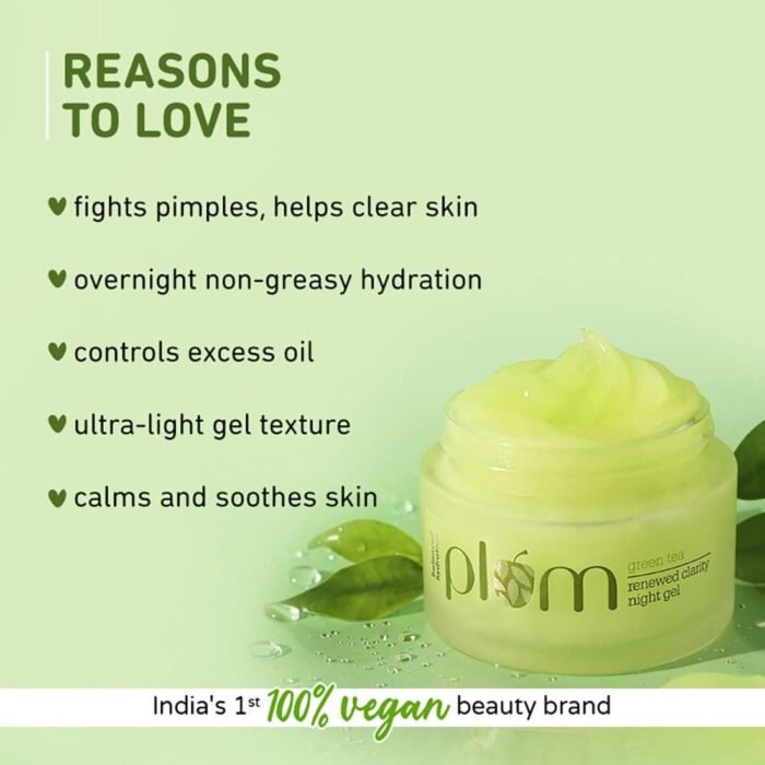 Plum Green Tea Renewed Clarity Night Gel Moisturizer - Image 3