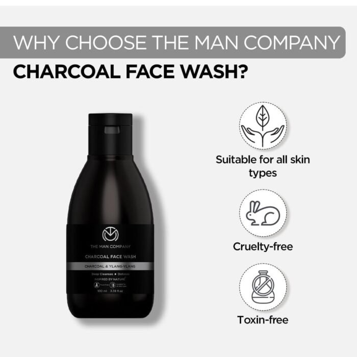 The Man Company Activated Charcoal Face Wash for Men - 100 ML - Image 3