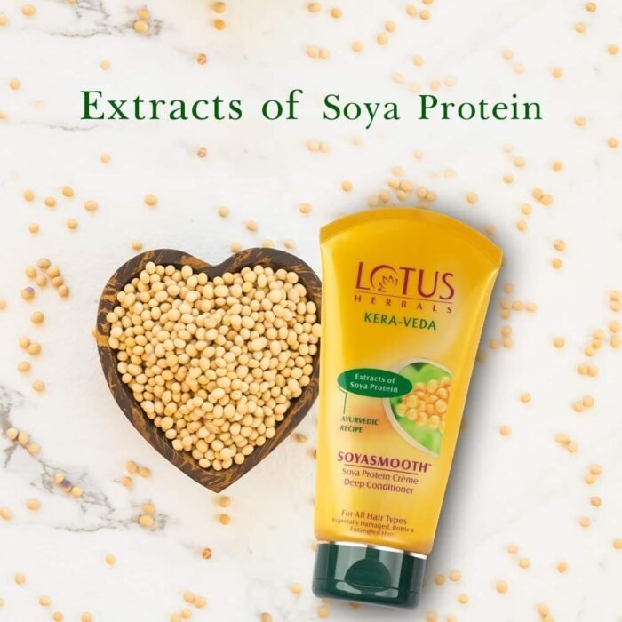 Lotus Herbals Kera-Veda Soyasmooth Soya Protein Cream Deep Conditioner - Image 2