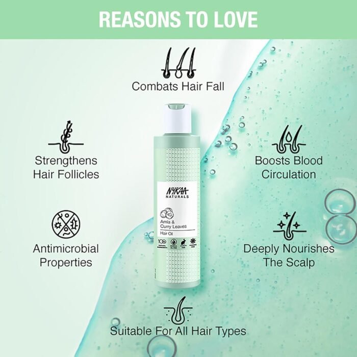 Nykaa Naturals Amla & Curry Leaves Hair Oil - Image 4