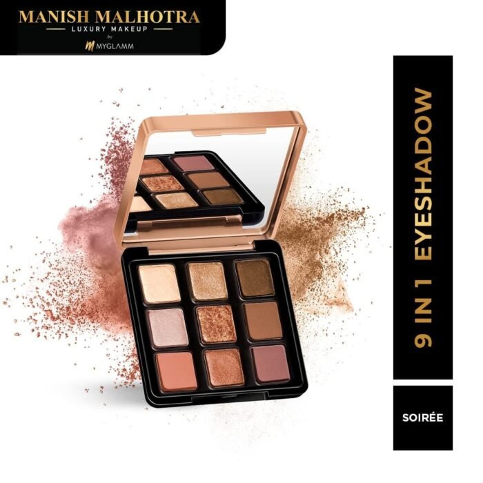 MyGlamm Manish Malhotra Beauty 9 In 1 Eyeshadow Palette-Soireé (Metallic)-9 gm