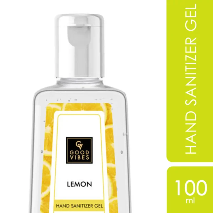 Good Vibes Lemon Hand Sanitizer Gel with Lemon Essential Oil (100 ml)